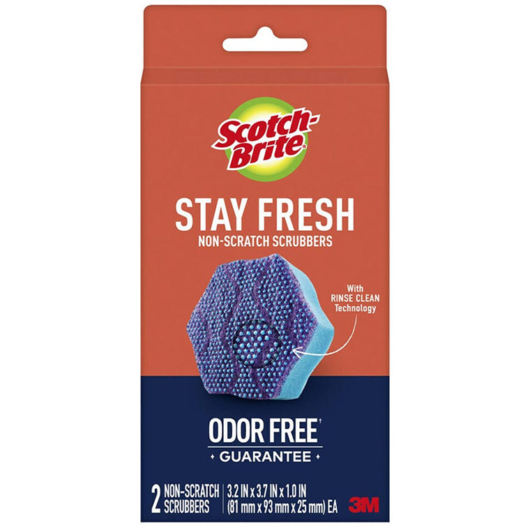 Scotch-Brite Scrub Dots Advanced SDA-2 Non-Scratch Scrubber, Pack of 2