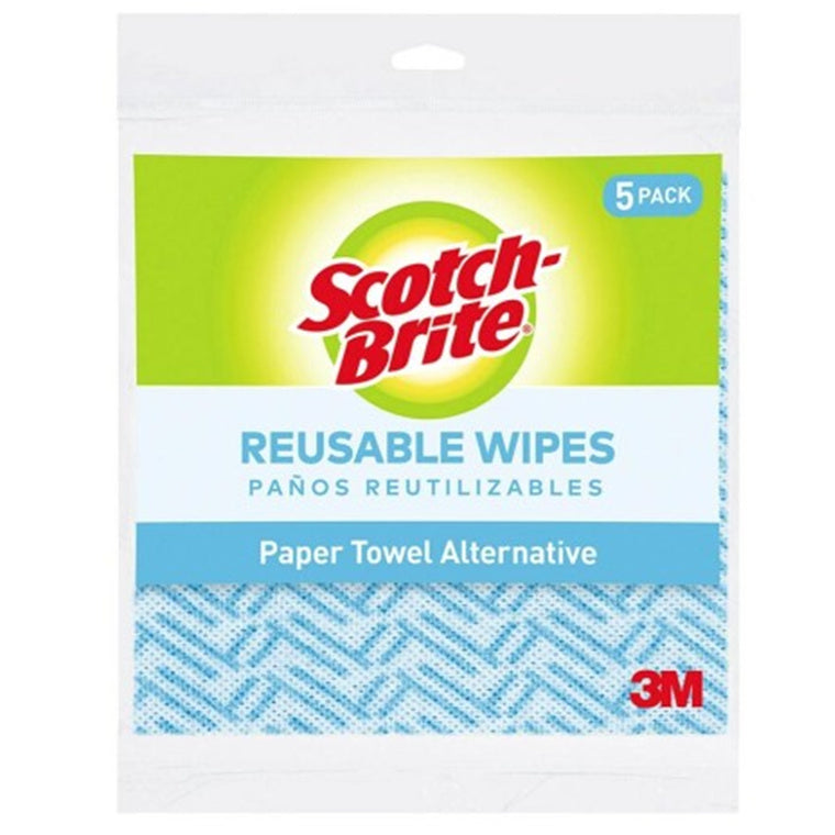 7100089794 - Scotch-Brite Reusable Wipes, Pack of 5