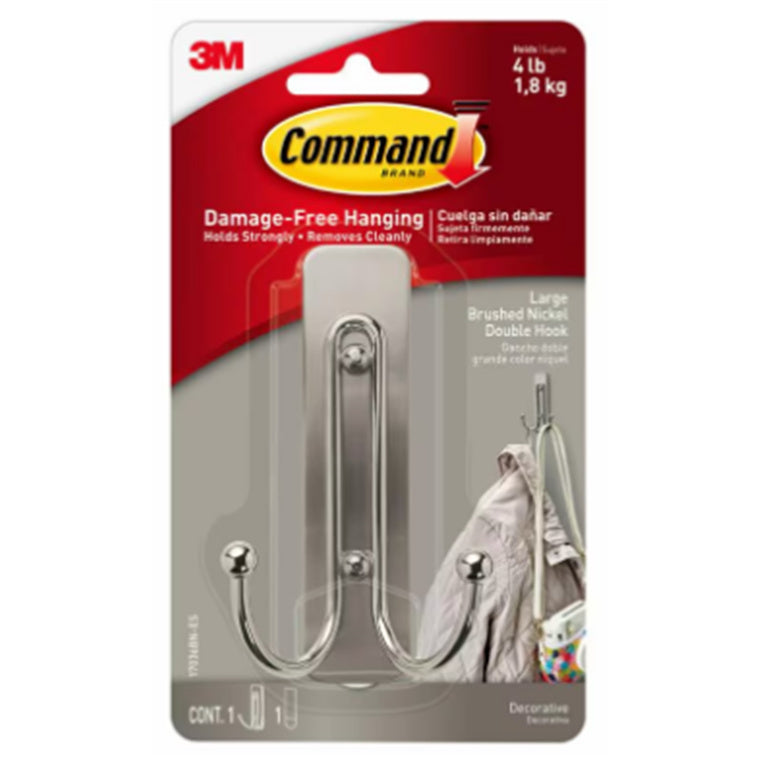 7100339637 - Command Hook 17036BN-ES Large Double Brushed Nickel
