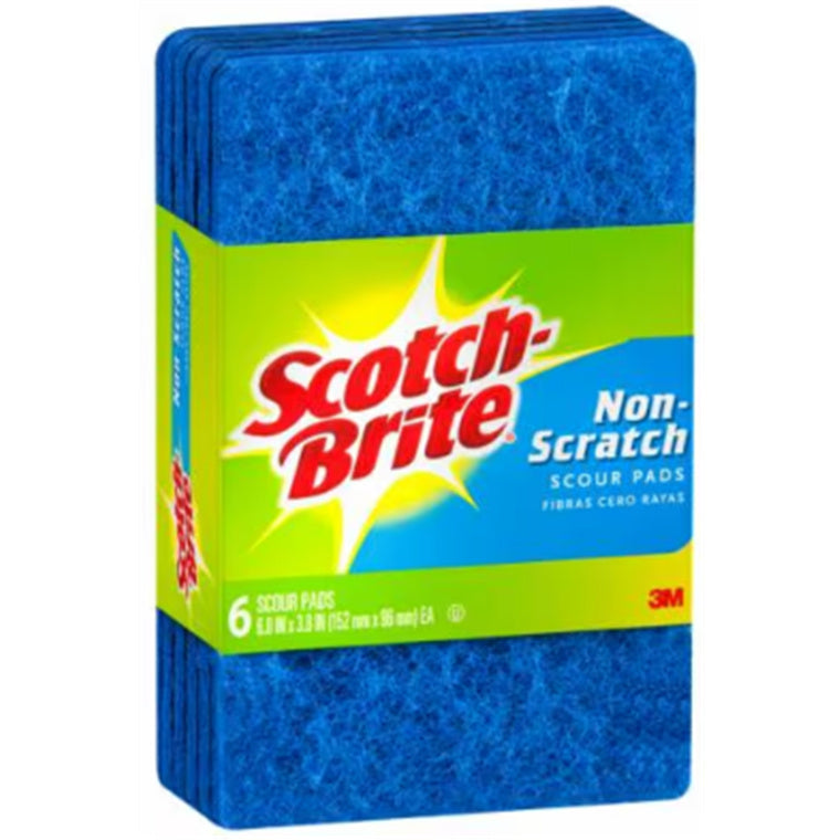 7100334102 - Scotch-Brite Non-Scratch Scouring Pad, Pack of 6
