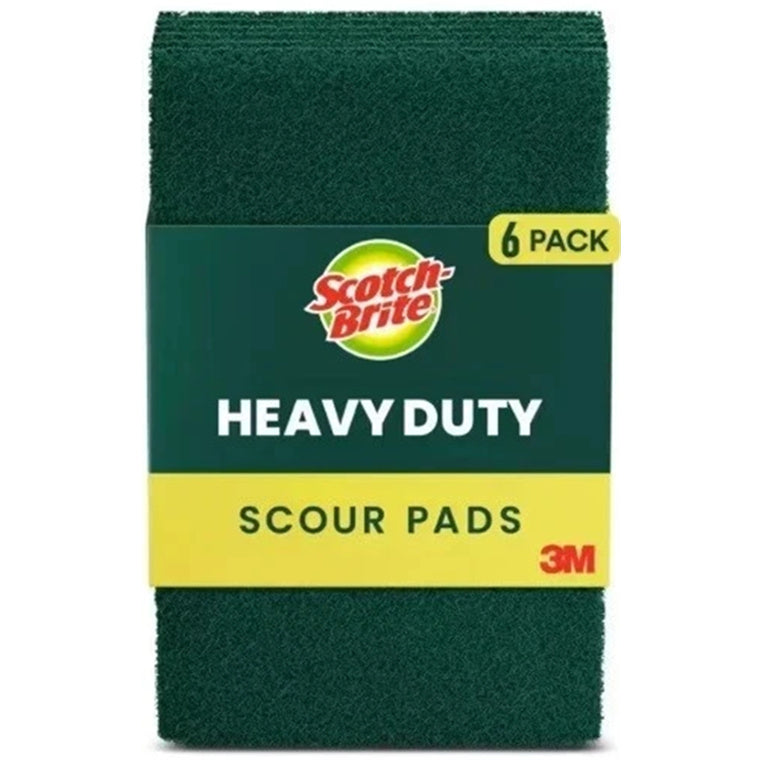 3M 11327 Scotch-Brite Heavy Duty Scouring Pad, Pack of 6