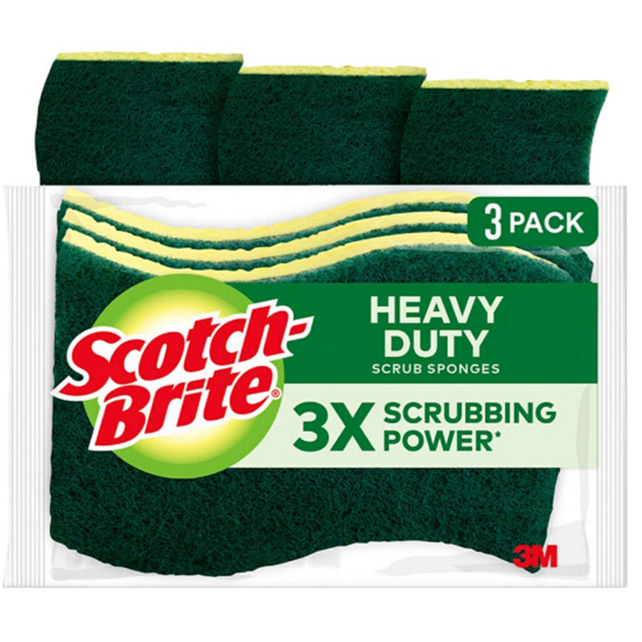 7012921243 - Scotch-Brite Heavy Duty Scrub Sponge, Pack of 3