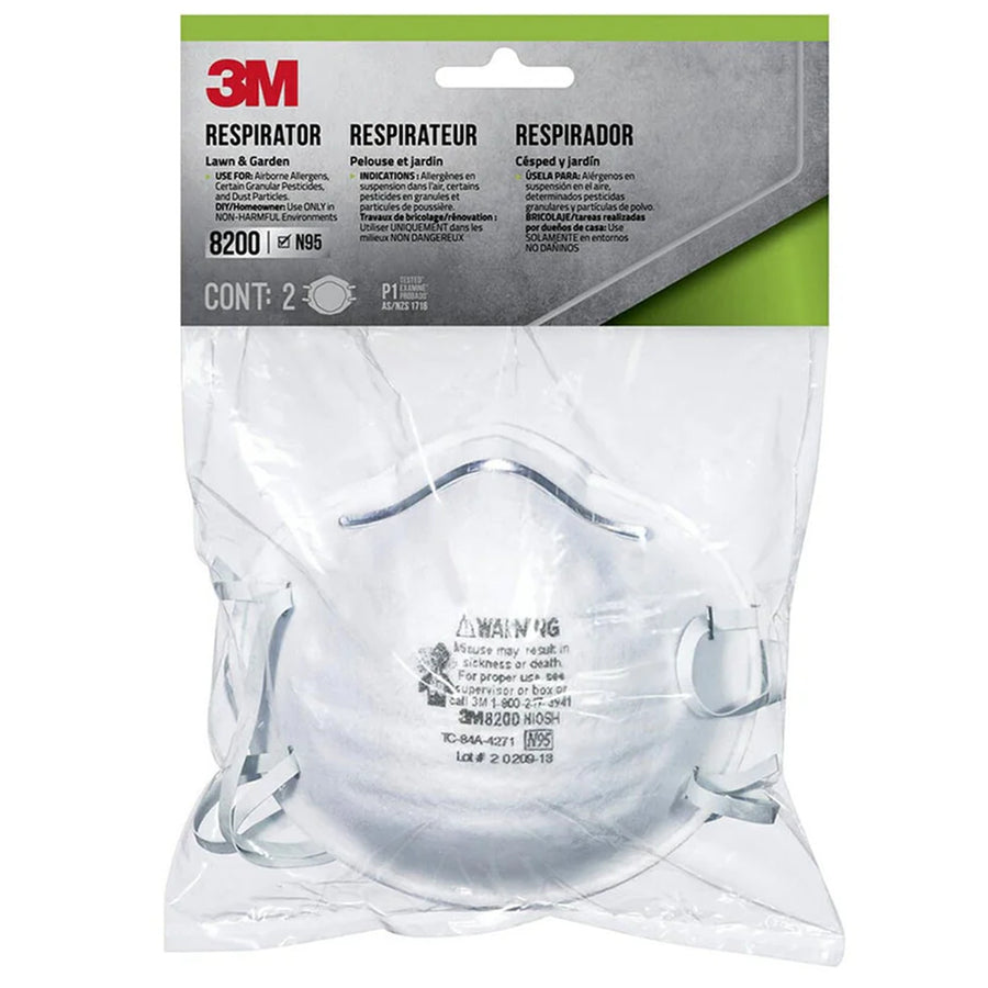 11407 - 3M Lawn and Garden Respirator 8200G2-DC, Pack of 2
