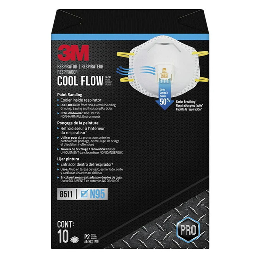 11409 - 3M Paint and Sanding Valved Respirator 8511P10-DC-PS,  Pack of 10