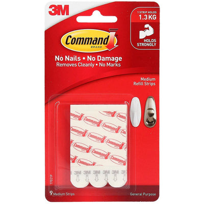 7100337296 - Command Nachfüllstreifen 17021P, mittel, weiß, 9 Stück