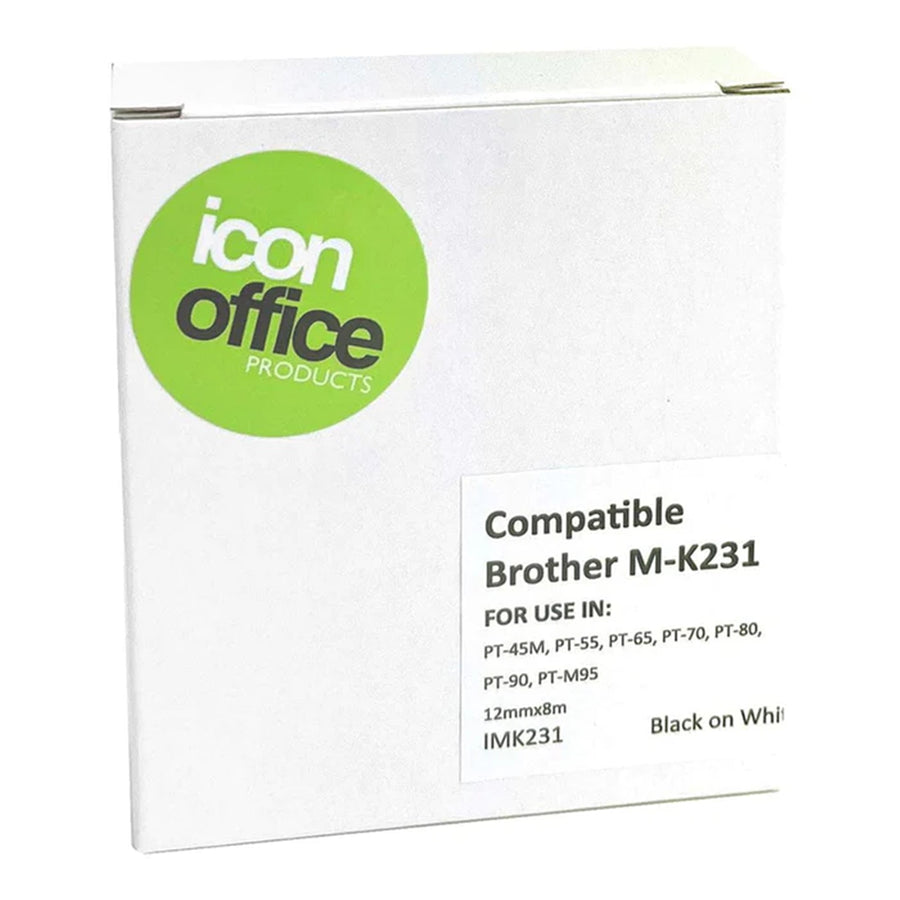 IMK231 - Okin Compatible Brother MK Tape 12mm Black on White