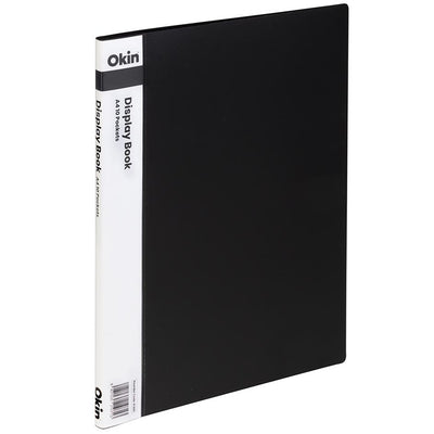 IF300 - Okin Display Book A4 with Insert Spine 10 Pocket Black