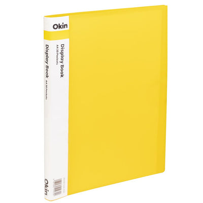 IF314 - Okin Display Book A4 with Insert Spine 20 Pocket Yellow