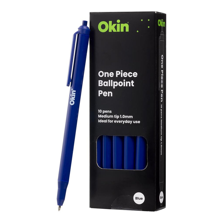 IBP1PBLUE - Okin One Piece Ballpoint Pen Blue