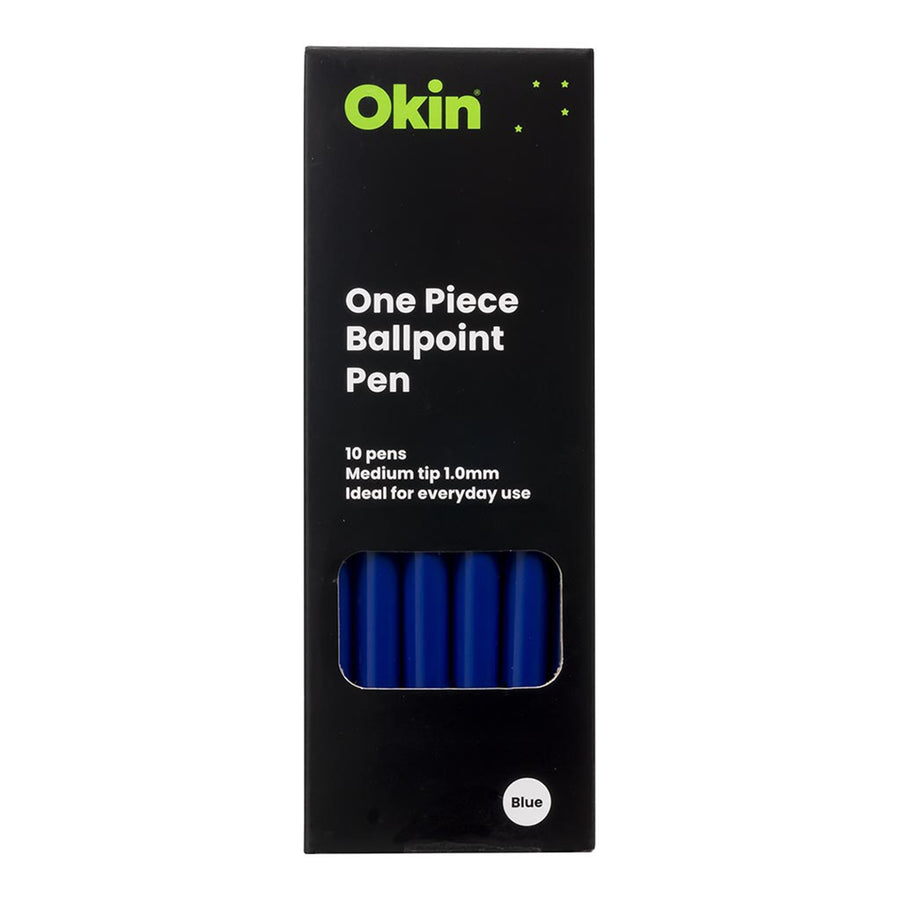 IBP1PBLUE - Okin One Piece Ballpoint Pen Blue