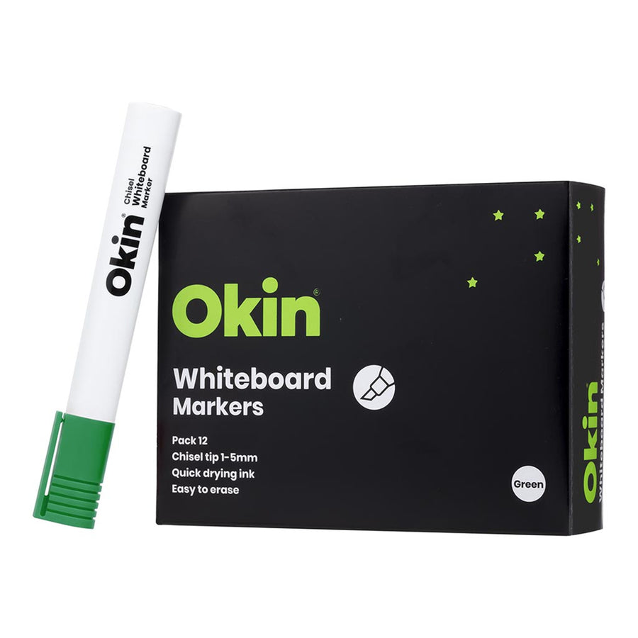Okin IWMCGRN Okin Whiteboard Marker Chisel Tip Green