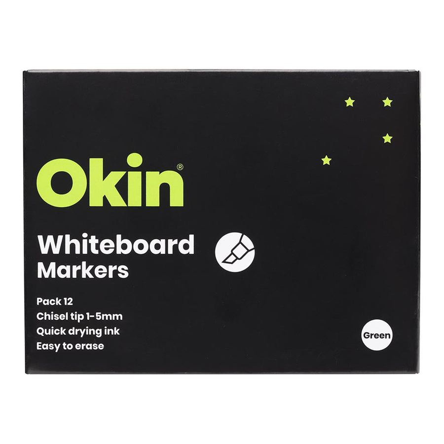 Okin IWMCGRN Okin Whiteboard Marker Chisel Tip Green