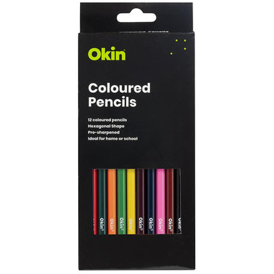 OCP12 - Okin Coloured Pencils, Pack of 12