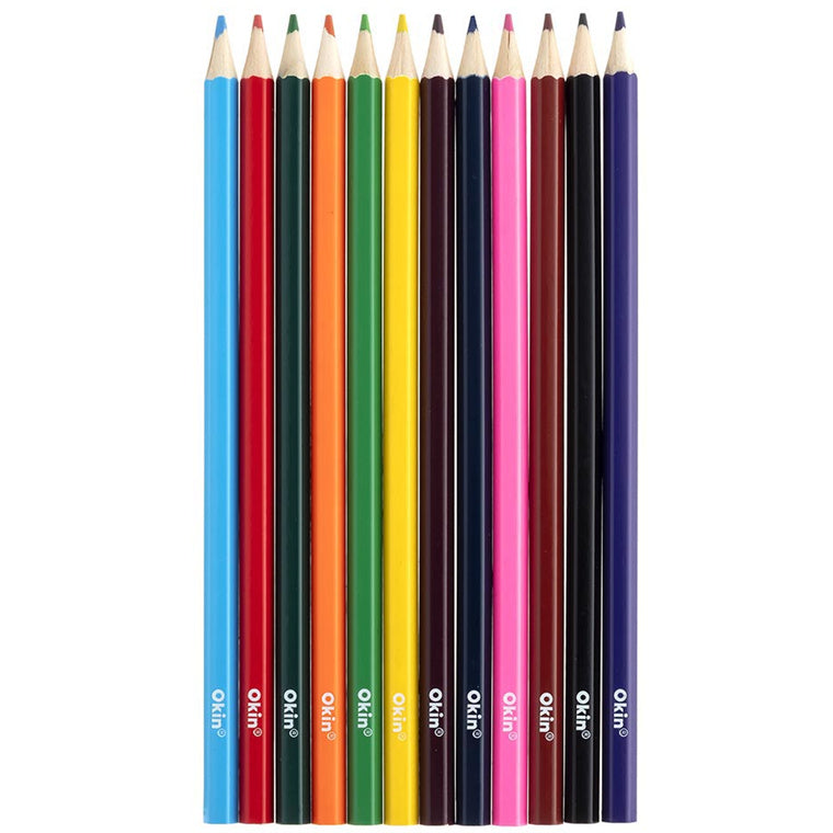 OCP12 - Okin Coloured Pencils, Pack of 12