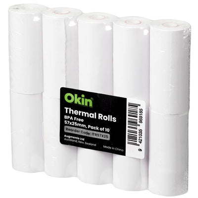 ITR57X25 - Okin Thermal Roll BPA Free 57x25mm, Pack of 10