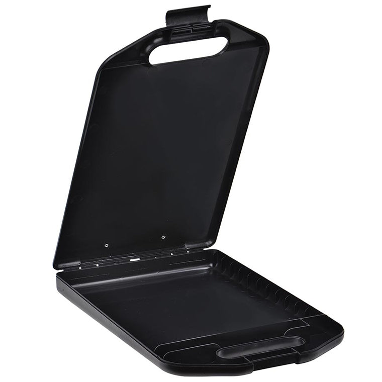 CB02128BK - Okin Klemmbrett mit Staufach A4 Schwarz