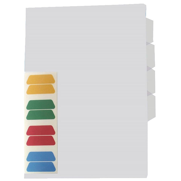 LS4TCL - Okin L Shaped Pockets A4 4 Tab Indexed Clear