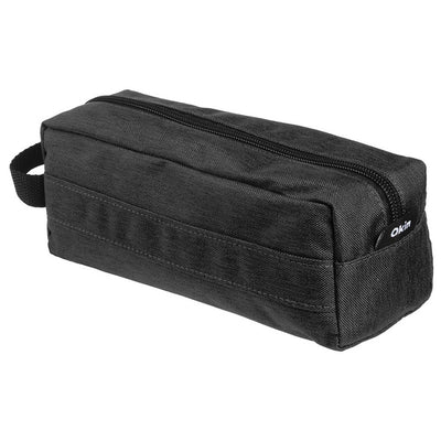 PC-1ZIPBK - Okin Pencil Case Barrel 1 Zip Black 22x8x8cm