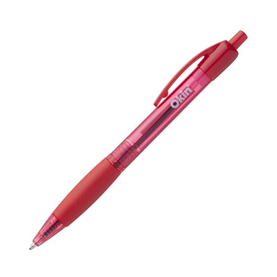 IBPRGRED - Okin Ballpoint Retractable Pen with Grip Red