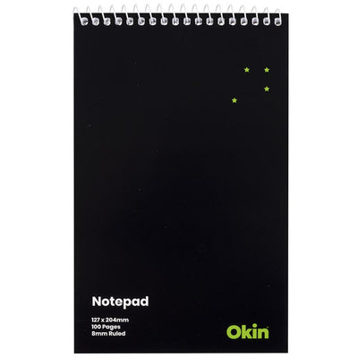 ISNPSC001 - Okin Spiral Notepad 127x204mm Soft Cover 100 pg