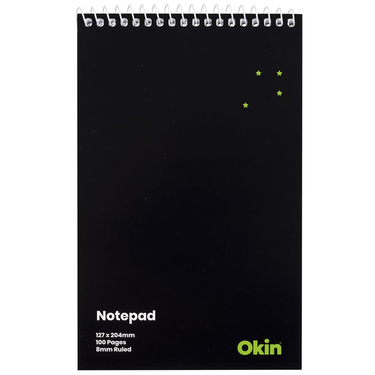 ISNPSC001 - Okin Spiral Notepad 127x204mm Soft Cover 100 pg