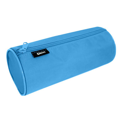 PC-BARRELLB - Okin Large Barrel Pencil Case Light Blue 22x9cm