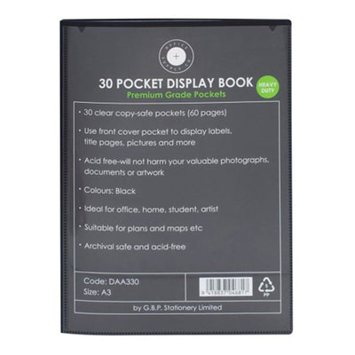 Okin DAA330 - OSC Insert Display Book A3 30 Pocket Black