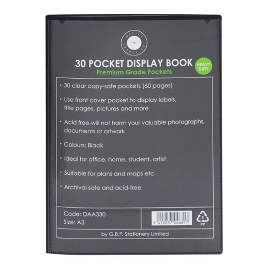 Okin DAA330 - OSC Präsentationsmappe A3 30 Taschen Schwarz