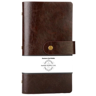 Okin BCH96V - OSC Vintage Business Card Holder Brown 96 cards