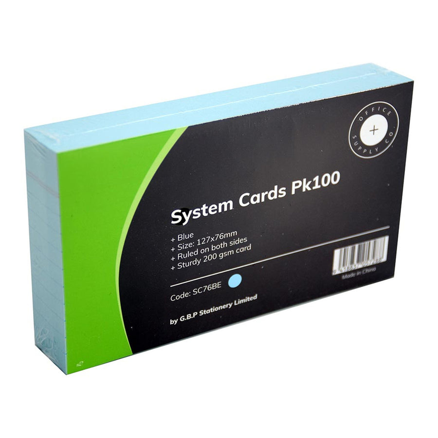 Okin SC76BE - OSC System Cards 76x127mm Blue, Pack of 100