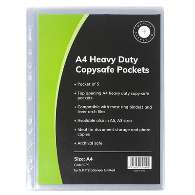 Okin CP9 - OSC Copysafe Pockets Heavy Duty A4, Pack of 5