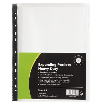 EPA4 - Okin Copysafe Sichthüllen A4, starke Qualität, dehnbare Ordnertaschen, 5er-Pack