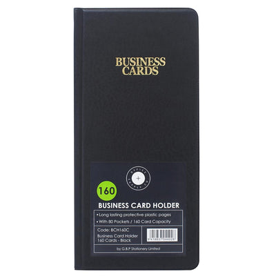 Okin BCH160C Business Card Holder Black 160 cards