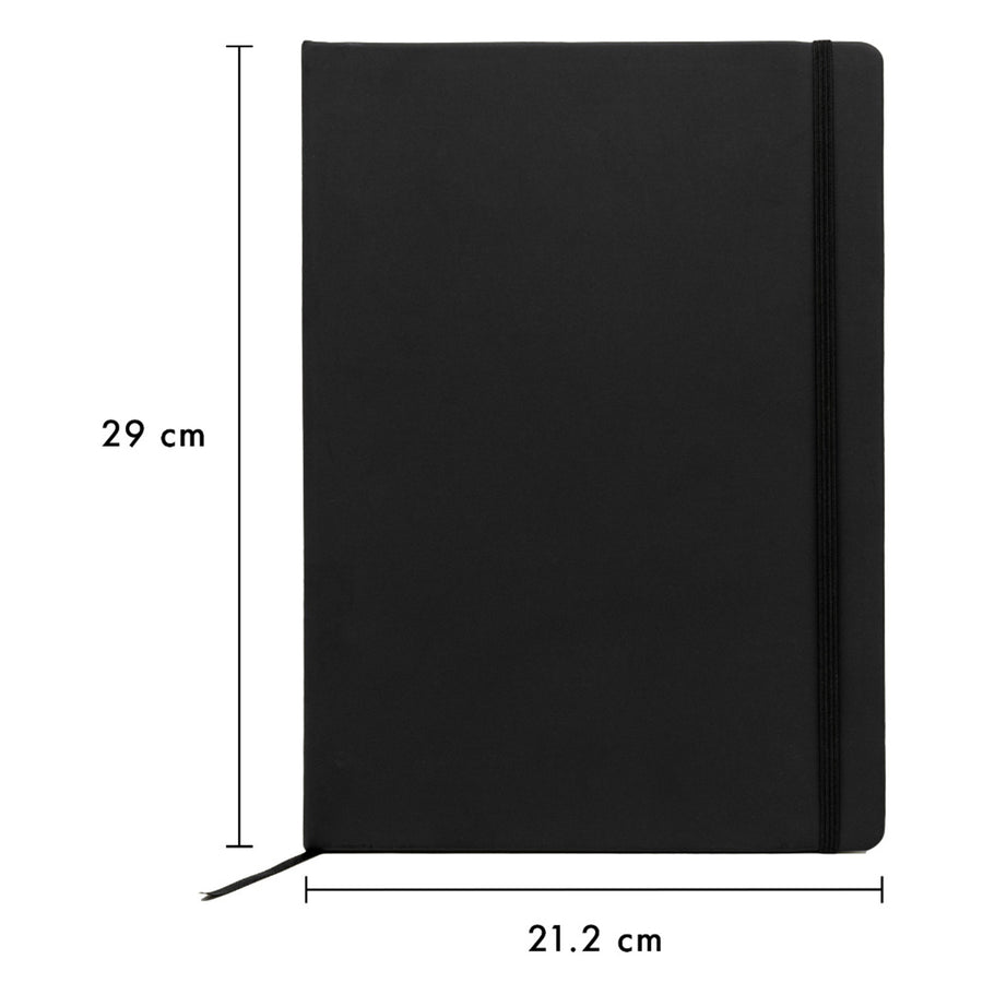 Pukka Soft Cover Lined Notebook 204 x 285mm Black