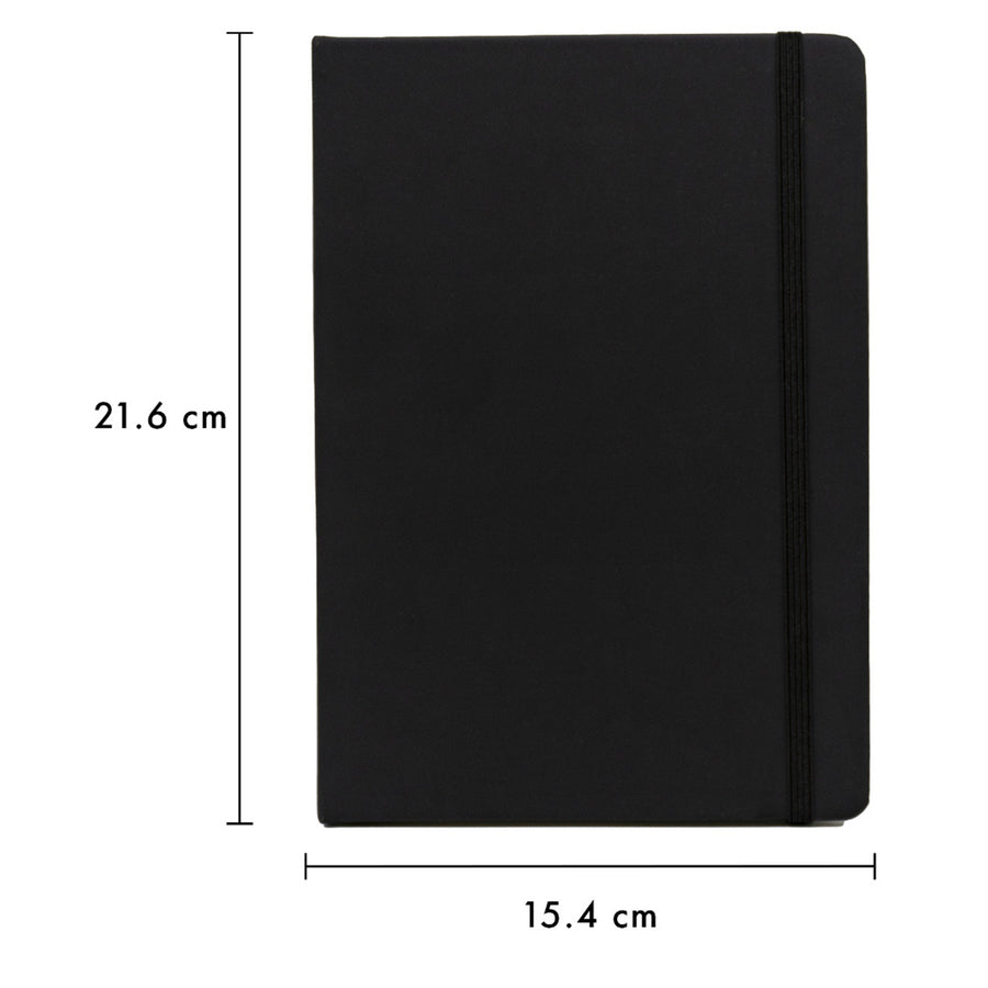 P6981SCN - Pukka Notizbuch mit Softcover, liniert, 144 x 210 mm, Schwarz