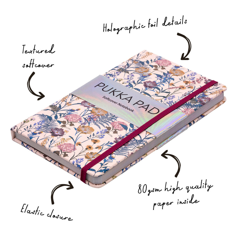 Pukka Bloom Softcover Notebook 13x21cm Cream