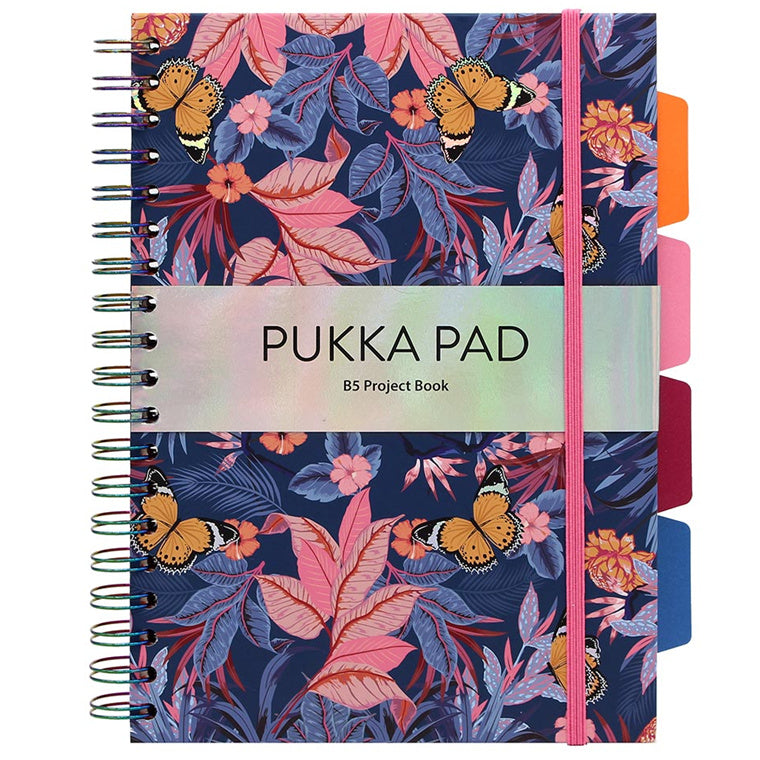 Pukka Bloom Hardcover Project Notebook B5 Blue