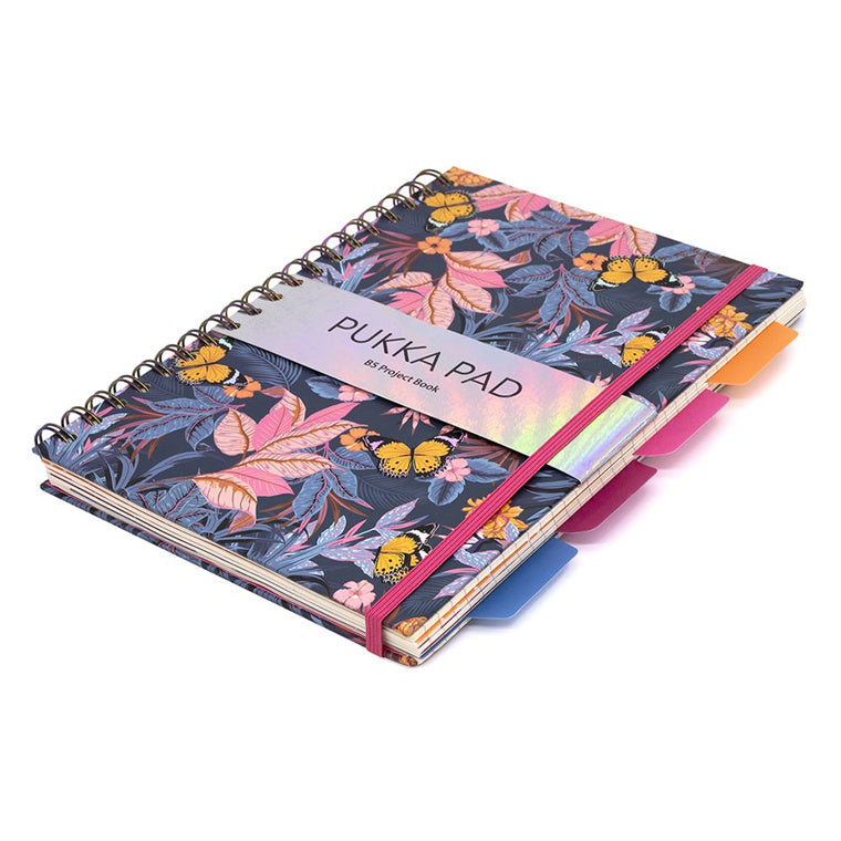 Pukka Bloom Hardcover Project Notebook B5 Blue