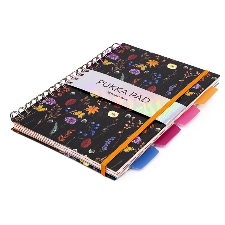 Pukka Bloom Hardcover Project Notebook B5 Black