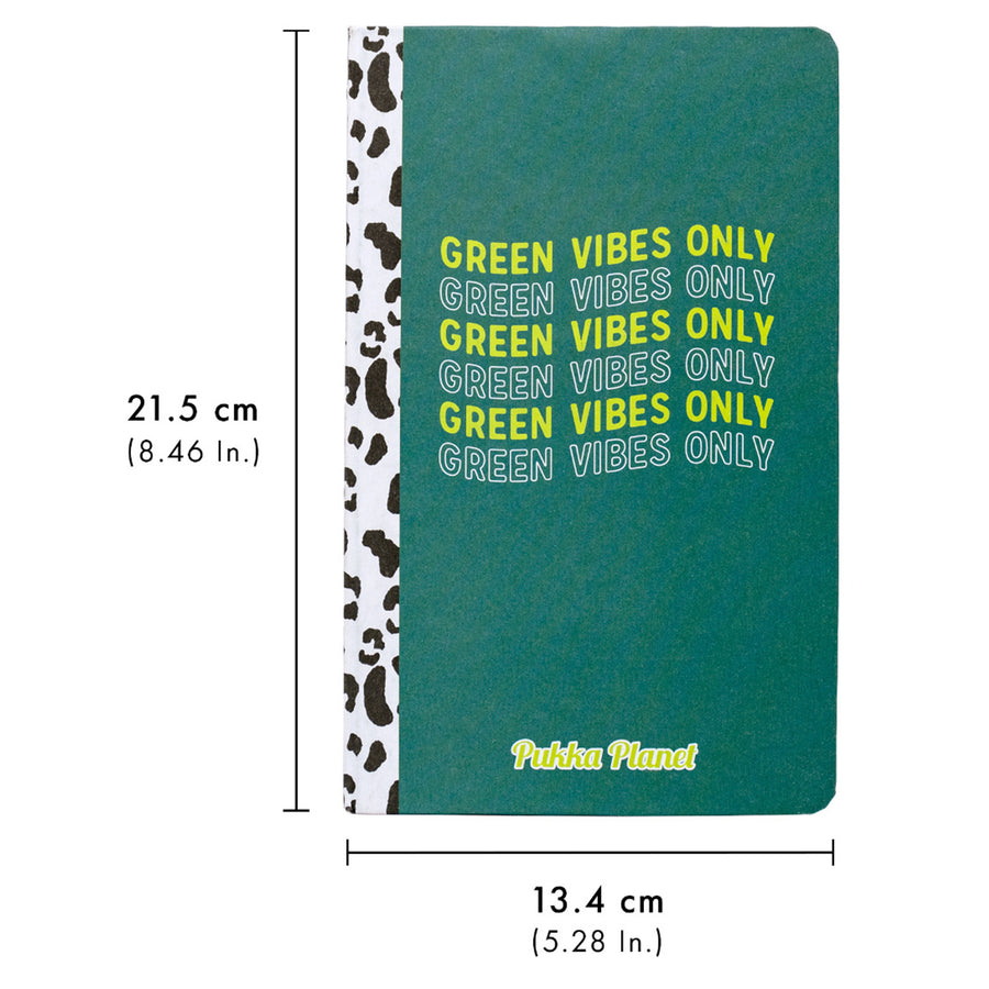 P9704SPP - Pukka Planet Soft Cover Notebook 13x21cm Green Vibes Only