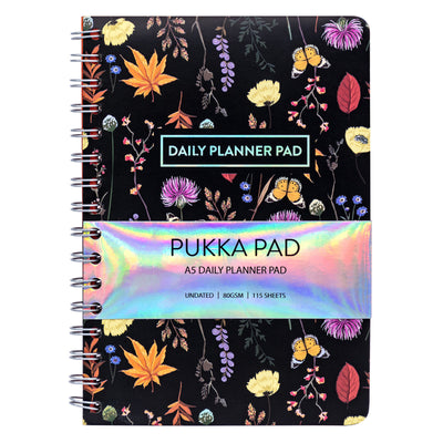 Pukka Bloom Daily Planner Pad A5 Black
