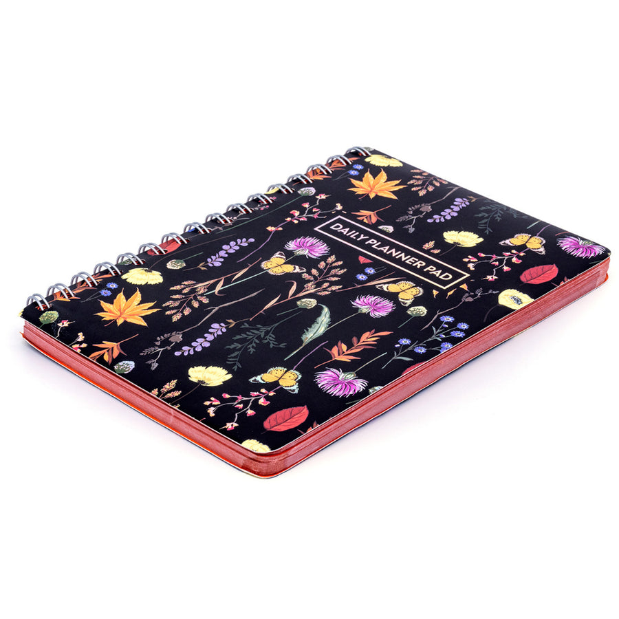 P9742BLM - Pukka Bloom Tagesplaner Notizblock A5 Schwarz