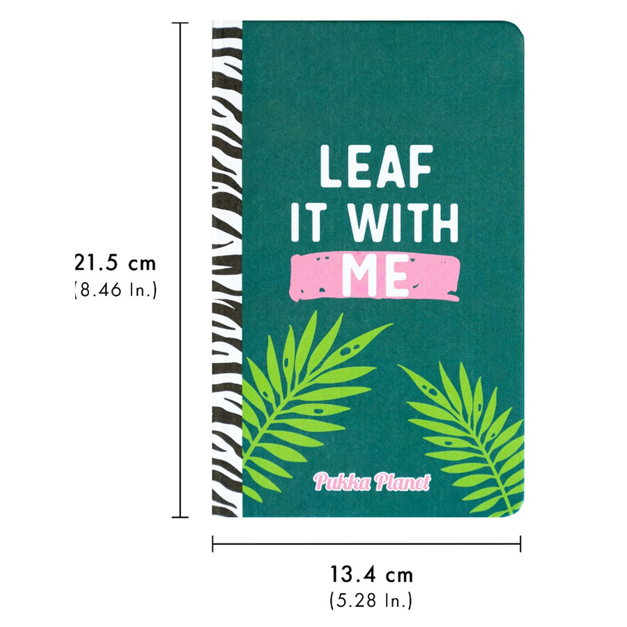 Pukka Planet Soft Cover Notebook 13x21cm Leaf it with Me