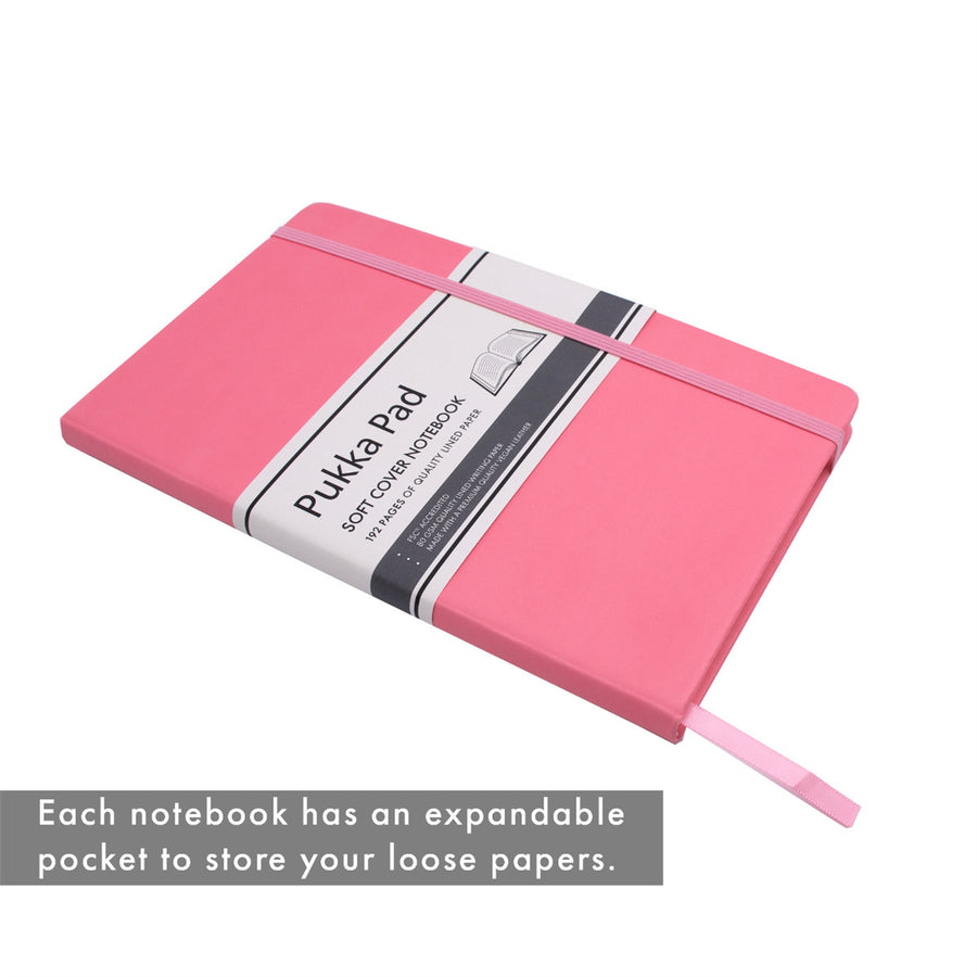 P7750SIG - Pukka Signature Soft Cover Notizbuch 13x21cm liniert Pink