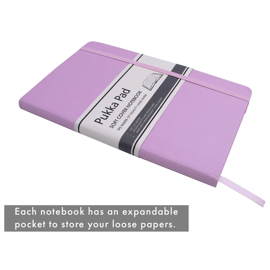 P7751SIG - Pukka Signature Soft Cover Notebook 13x21cm Lined Purple