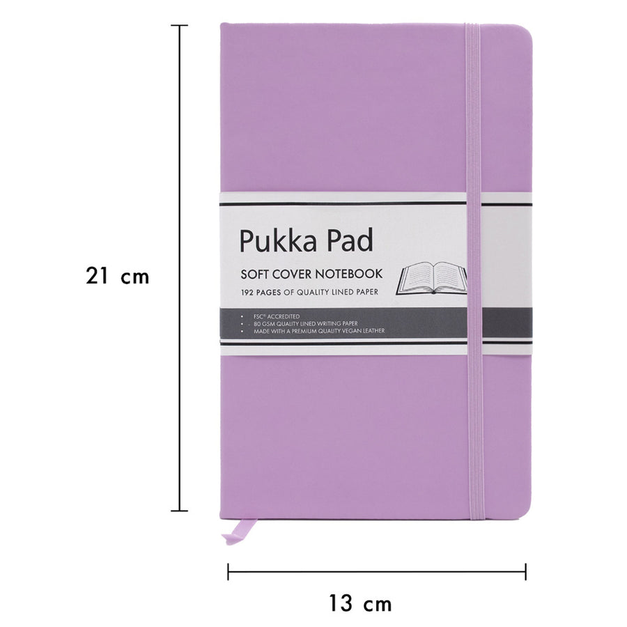 P7751SIG - Pukka Signature Soft Cover Notebook 13x21cm Lined Purple