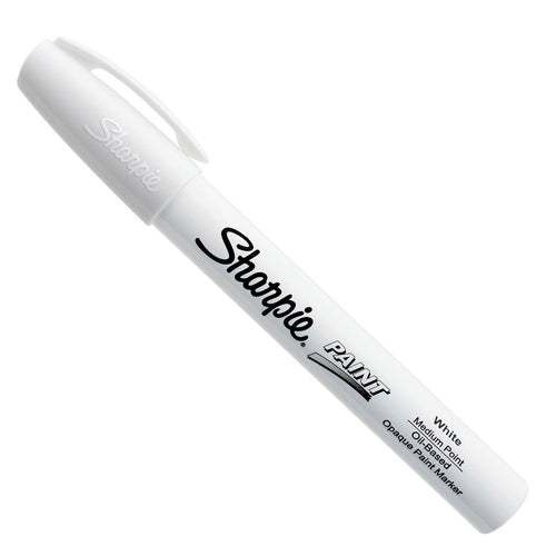 SHARPIE 35558 - 12-Pack Paint Oil -Based Medium Point White Colour Marker Pens