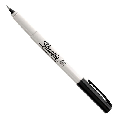 Sharpie 37001 Ultra Fine Point Permanent Black Colour Marker. Permanent on most Surfaces. Quick Drying, Fade & Water-resistant Ink. Precise, Narrow Tip for Extreme Control. Non-toxic.