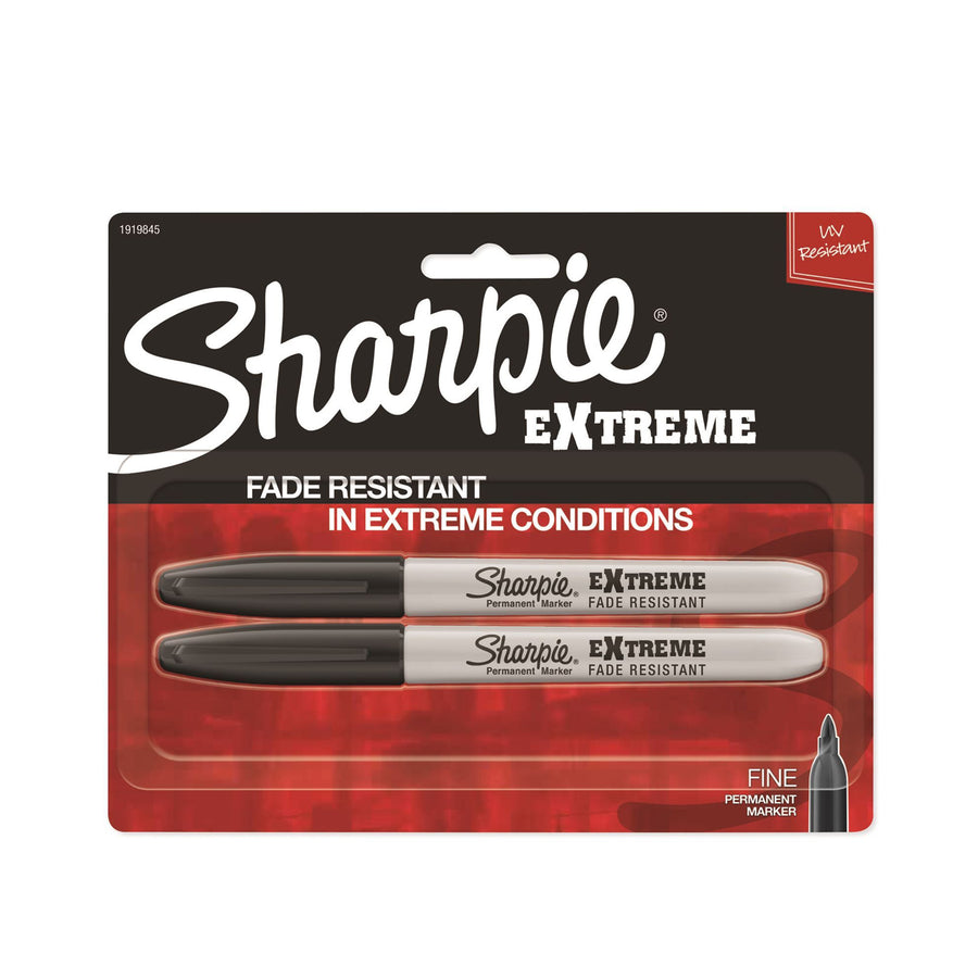 SHARPIE 1919845 - 2-Pack Extreme Permanent Marker w/ Fine Point Tip. Extreme Versatility