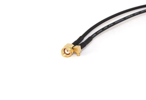 P-42 - RP-SMA Male to MMCX Male Right Angle 35cm 50 Ohm Coax Pigtail